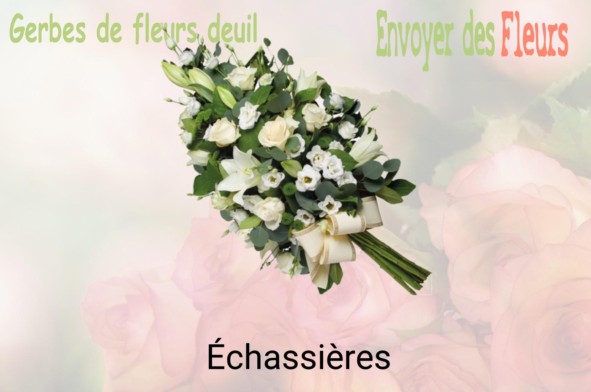 Gerbe de fleurs de deuil livrée à Échassières